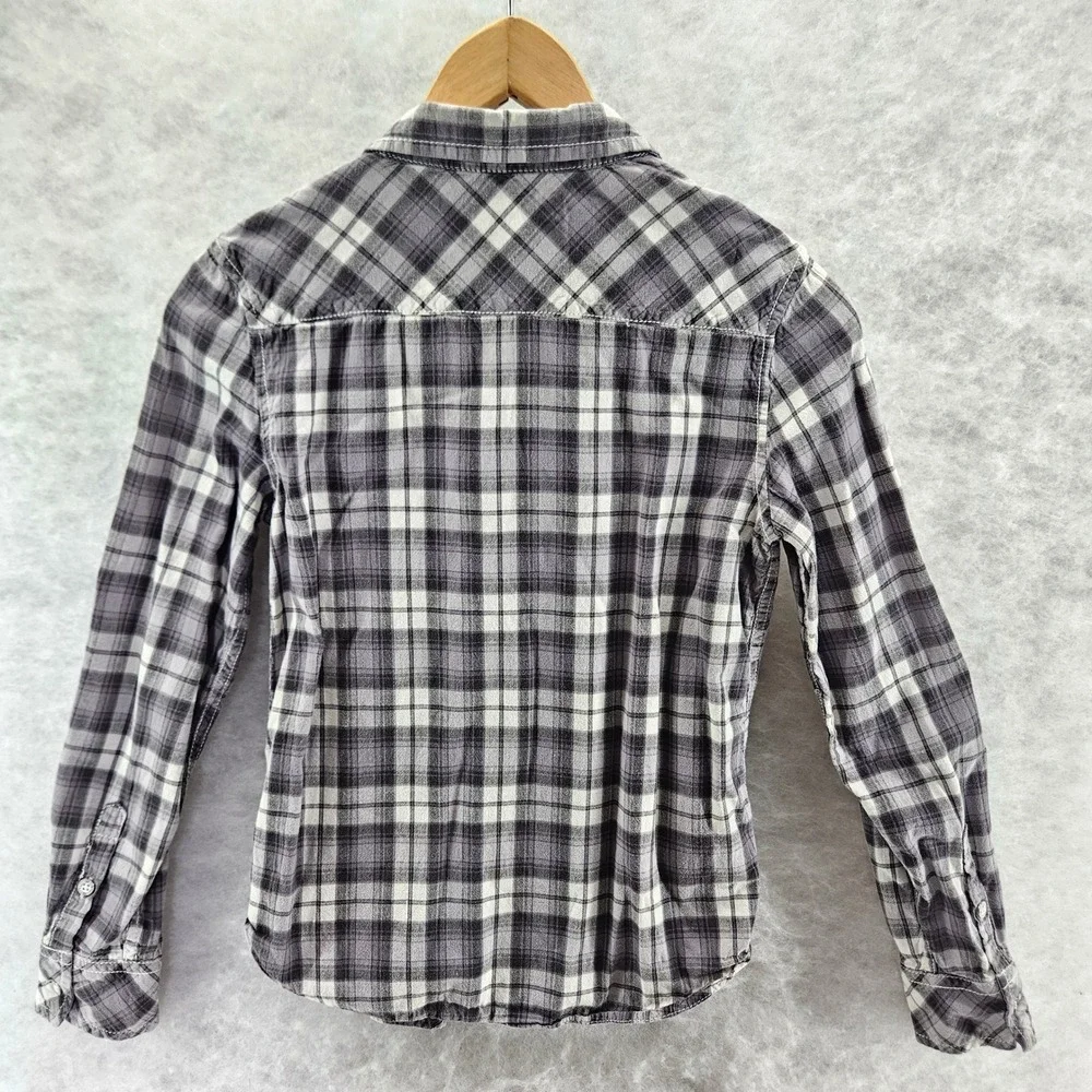 Epic Thread Youth Boys Plaid‎ Long Sleeve Button Up Shirt Size Medium Cotton